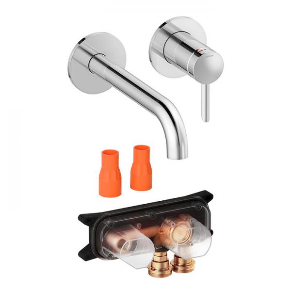 Damixa Iris komplet håndvaskarmatur til indbygning - Krom Damixa Iris komplet håndvaskarmatur til indbygning - Krom