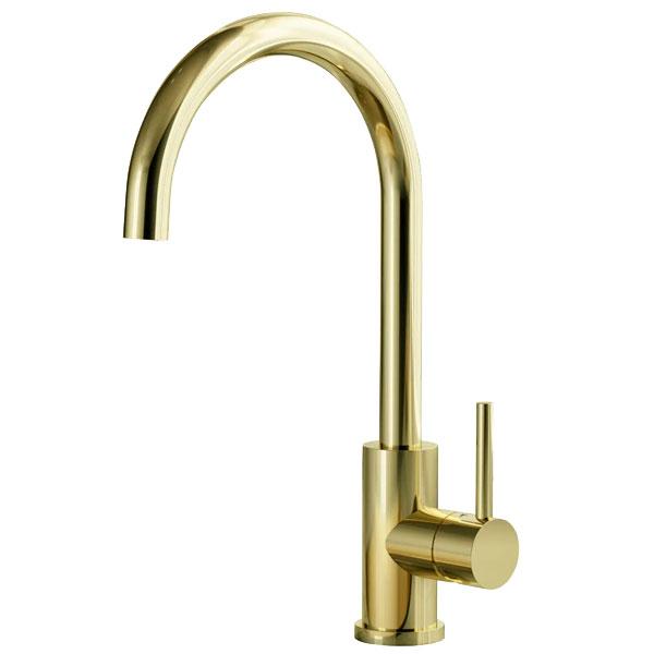 Lavabo Kubus 140 RS Round køkkenarmatur - Messing PVD