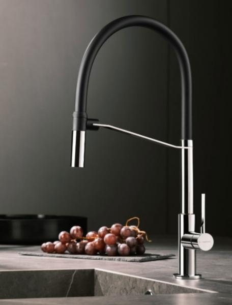 Cassøe Newform Maki storkøkkenarmatur - Mat sort/krom