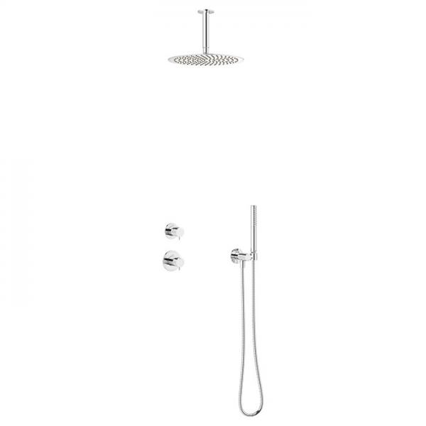 Damixa Iris DS 2 brusesystem til indbygning - Loft - Krom