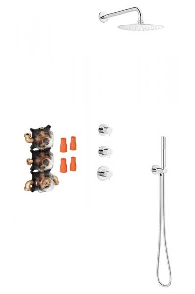 Damixa Silhouet XS 1 komplet brusesystem til indbygning - Krom Damixa Silhouet XS 1 komplet brusesystem til indbygning - Krom