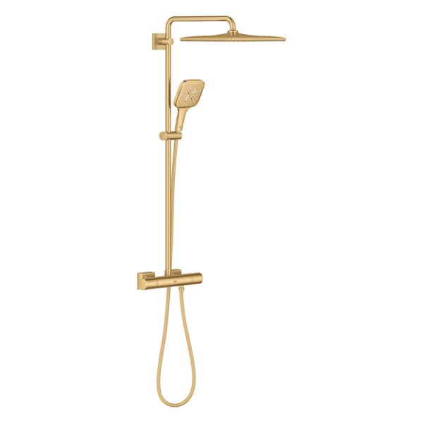 Grohe Rainshower SmartActive 310 Cube brusesystem - B&oslash;rstet cool sunrise