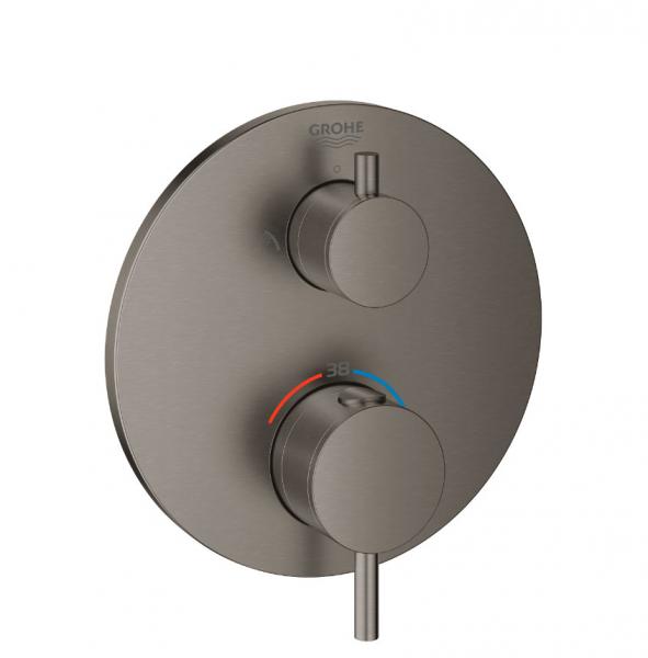 Grohe Atrio brusetermostat t/indbygning - Børstet Hard Graphite Grohe Atrio brusetermostat t/indbygning - Børstet Hard Graphite