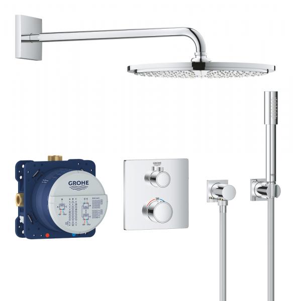 Grohe NEW Rainshower 310 komplet brusesystem til indbygning - Firkantet forplade Grohe NEW Rainshower 310 komplet brusesystem til indbygning - Firkantet forplade