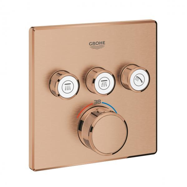 Outlet - Grohe SmartControl indbygningsarmatur med 3 udtag - Børstet warm sunset Outlet - Grohe SmartControl indbygningsarmatur med 3 udtag - Børstet warm sunset