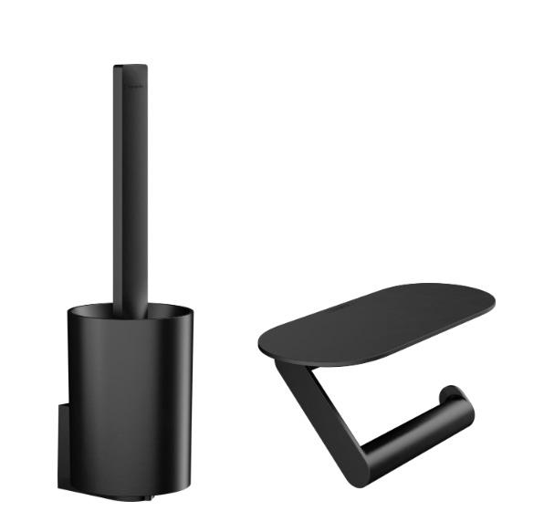 Hansgrohe WallStoris tilbehørssæt t/toilet - Mat sort Hansgrohe WallStoris tilbehørssæt t/toilet - Mat sort