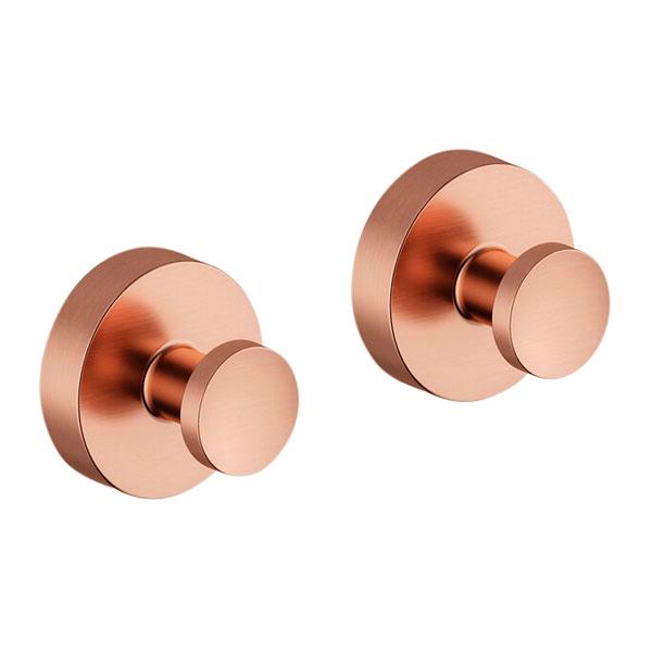 Damixa Zen håndklædekrog m/roset 2 stk. - Børstet kobber Damixa Zen håndklædekrog m/roset 2 stk. - Børstet kobber