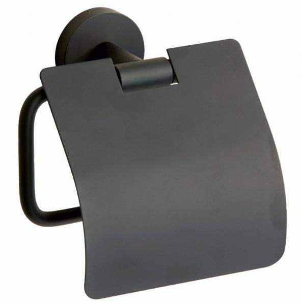 Lavabo Luna toiletpapirholder med låg - Mat sort
