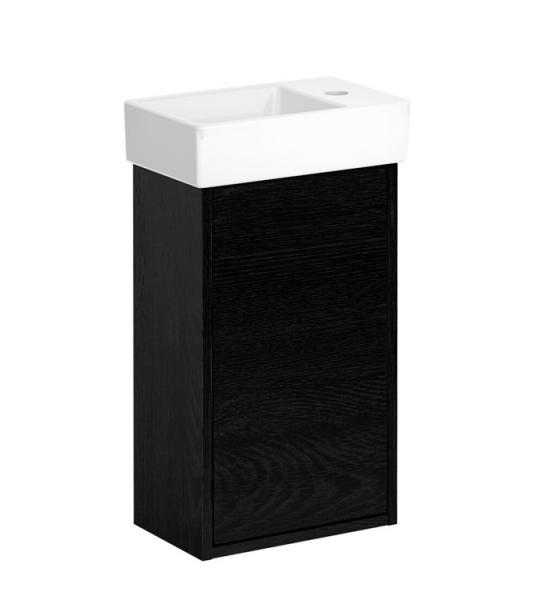 Gustavsberg Artic Small 33 møbelsæt - vask til venstre - Sort ask/hvid Gustavsberg Artic Small 33 møbelsæt - vask til venstre - Sort ask/hvid