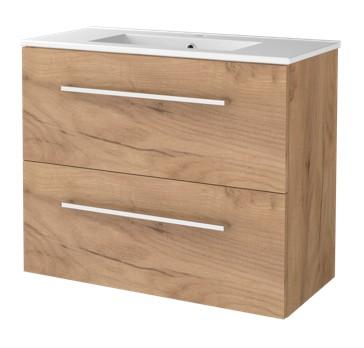 Sanibell Basicline mini møbelsæt 80 m/greb - Whiskey eg Sanibell Basicline mini møbelsæt 80 m/greb - Whiskey eg