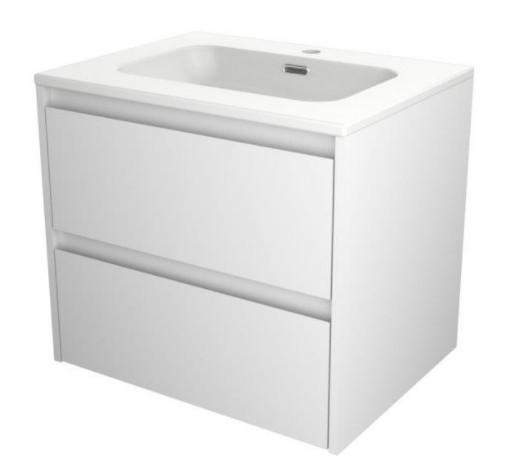 Sanibell Proline møbelsæt 60 m/integrerede greb - Mat hvid Sanibell Proline møbelsæt 60 m/integrerede greb - Mat hvid