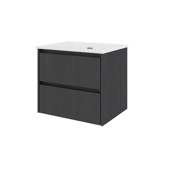 Sanibell Proline 60 møbelsæt m/2 skuffer - Uden hanehul - Sort eg Sanibell Proline 60 møbelsæt m/2 skuffer - Uden hanehul - Sort eg