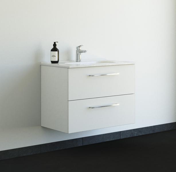 Dansani Mido+ 80 møbelsæt m/Kantate vask - Hvid mat Dansani Mido+ 80 møbelsæt m/Kantate vask - Hvid mat