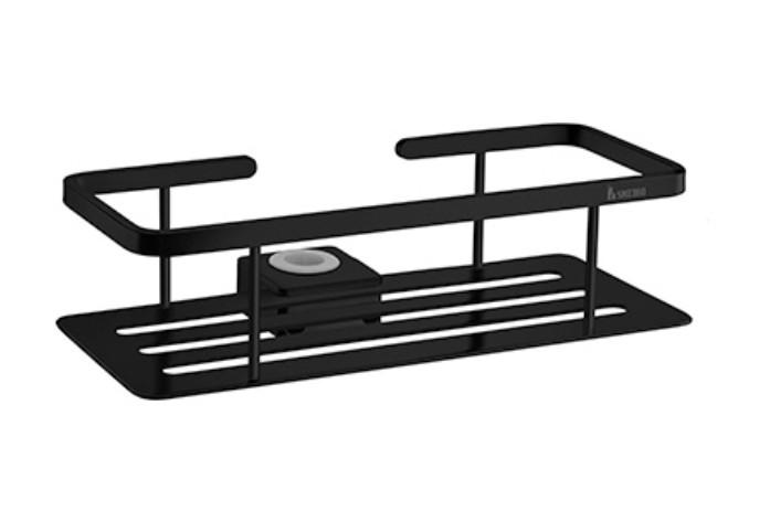 Smedbo Sideline brusehylde til brusestang - Mat sort Smedbo Sideline brusehylde til brusestang - Mat sort