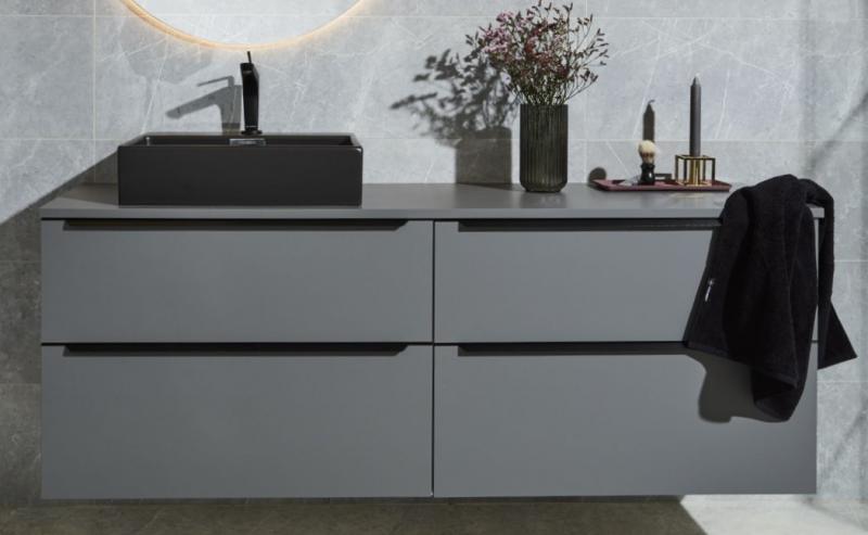 Cassøe Soft 160 møbelsæt m/bowlevask - Mat grå Cassøe Soft 160 møbelsæt m/bowlevask - Mat grå