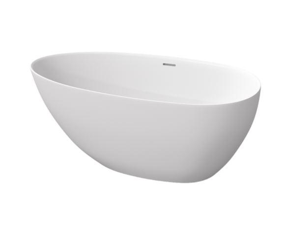 Strømberg Fermo oval fritstående badekar 1700x850 mm - Mat hvid Strømberg Fermo oval fritstående badekar 1700x850 mm - Mat hvid