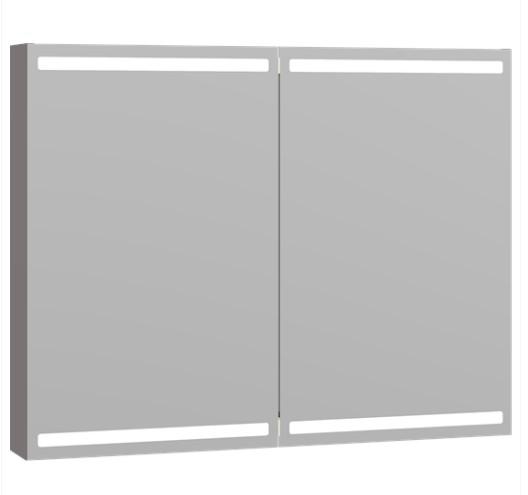 Dansani Level spejlskab 100 m/LED og lysstyring - Grå mat