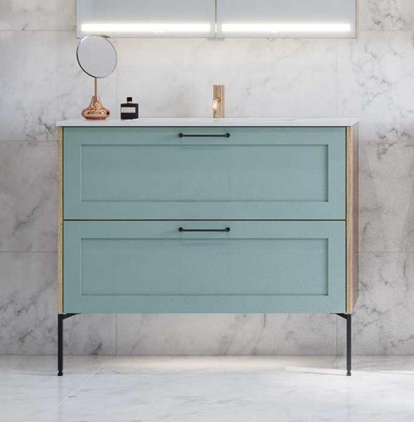 Dansani Luna Classic 100 møbelsæt m/Minore vask og rammefront - Natur eg/valgfri farve Dansani Luna Classic 100 møbelsæt m/Minore vask og rammefront - Natur eg/valgfri farve