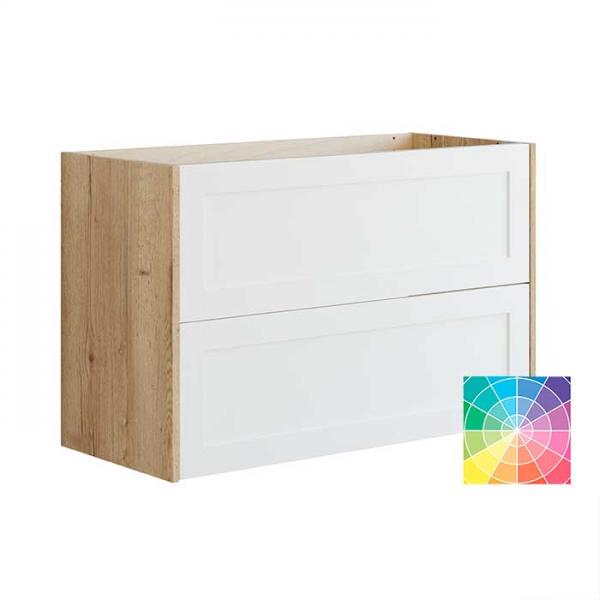 Dansani Luna Classic 100 vaskeskab m/skuffer og rammefront - Natur eg/valgfri farve Dansani Luna Classic 100 vaskeskab m/skuffer og rammefront - Natur eg/valgfri farve