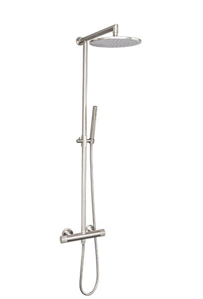 Cassøe Crystal Cut komplet brusesystem - T8 - Børstet stål