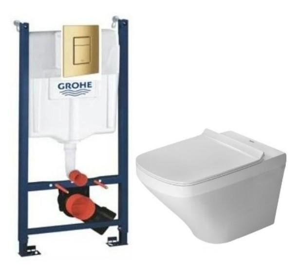 Duravit Durastyle Rimless toiletpakke inkl. sæde m/softslose, cisterne og messing betjening