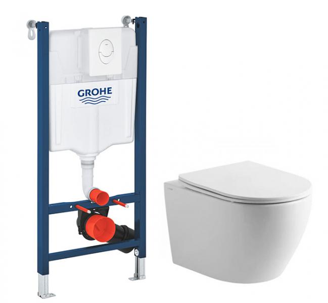 Lavabo Studio RIMless toiletpakke inkl. sæde m/soft-close, cisterne og hvid betjening Lavabo Studio RIMless toiletpakke inkl. sæde m/soft-close, cisterne og hvid betjening