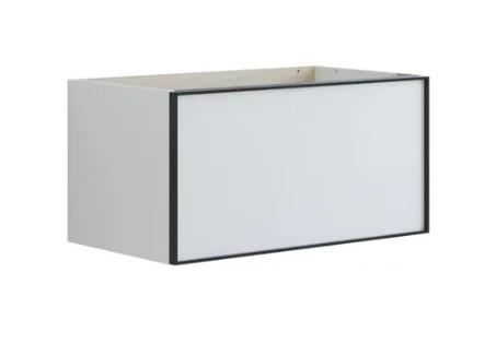 Dansani Luna Mini vaskeskab 80x40 m/skuffer - Hvid mat/sort ramme