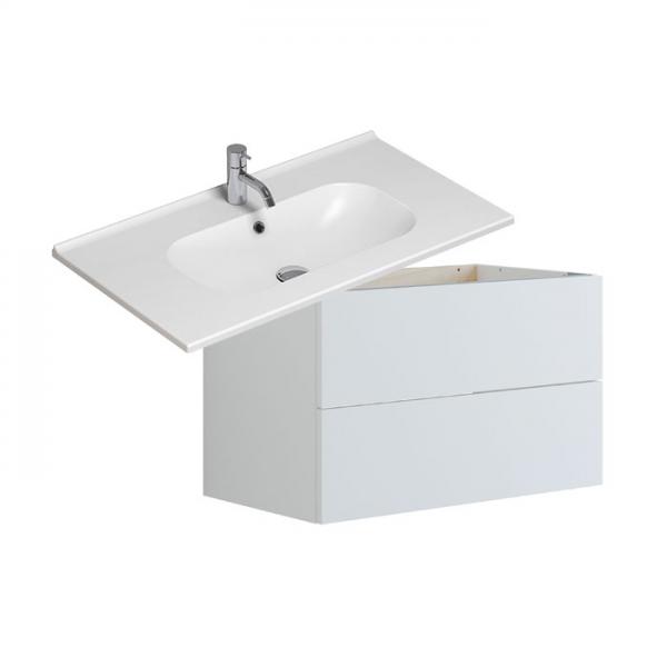 Dansani Luna Urban 80 møbelsæt m/Kantate vask og skuffer - Hvid mat