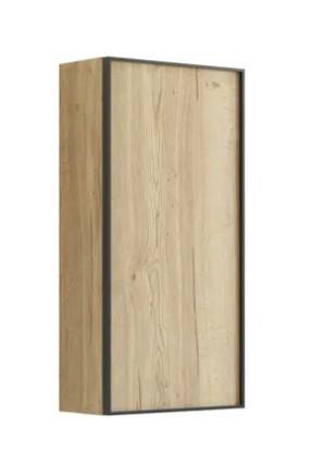 Dansani Luna Urban overskab - Højrehængslet - Natur eg/Sort ramme