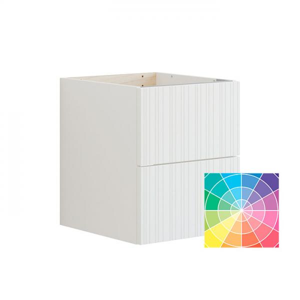 Dansani Luna Urban 40 sideskab m/skuffer og riflet front - Valgfri farve