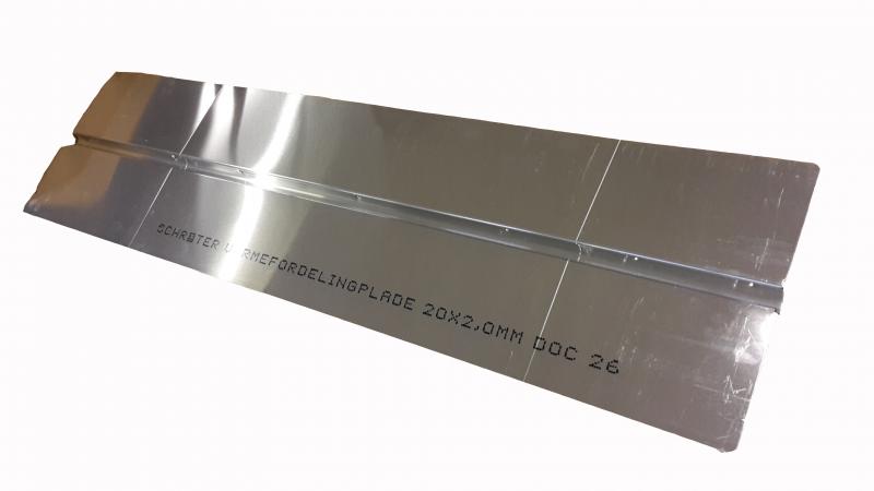 Varmefordelingsplade 20mm - 1150x280 mm sømfri Alu Varmefordelingsplade 20mm - 1150x280 mm sømfri Alu