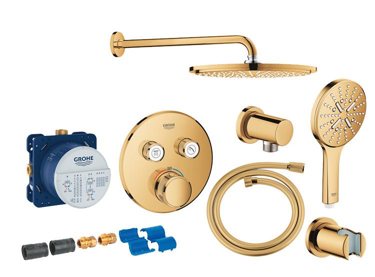 Grohe SmartControl komplet brusesystem m/ Rainshower 310 hovedbruser & SmartActive til indbygning - Poleret Cool Sunrise Grohe SmartControl komplet brusesystem m/ Rainshower 310 hovedbruser & SmartActive til indbygning - Poleret Cool Sunrise