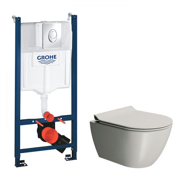 GSI Pura Cenere 50 toiletpakke inkl. sæde m. softclose, cisterne og krom betjening GSI Pura Cenere 50 toiletpakke inkl. sæde m. softclose, cisterne og krom betjening