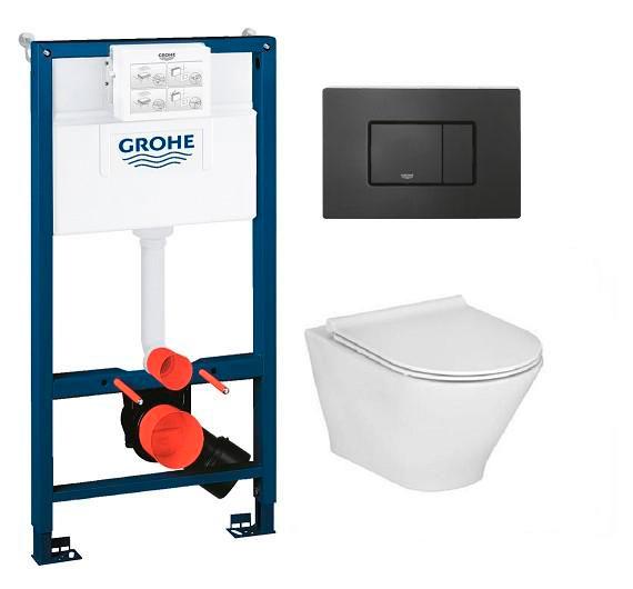 Laufen Roca Gap round RIMless toiletpakke inkl. sæde m/soft-close, mellem cisterne og mat sort betjening Laufen Roca Gap round RIMless toiletpakke inkl. sæde m/soft-close, mellem cisterne og mat sort betjening