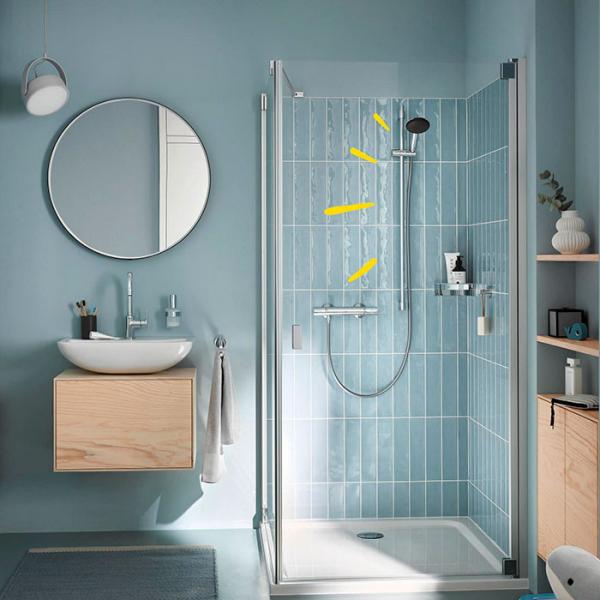 Grohe Vitalio Start 110 brusesæt 3 sprays m/Water Saving 900 mm Grohe Vitalio Start 110 brusesæt 3 sprays m/Water Saving 900 mm