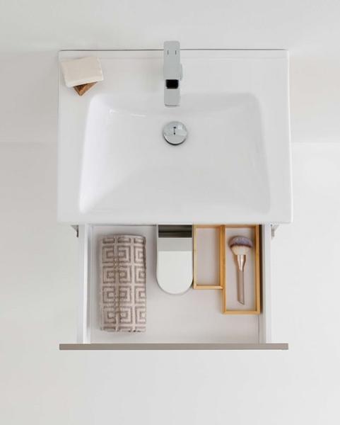 Hafa Clay 60 møbelsæt m/2 skuffer og On verge vask - Mørk beige Hafa Clay 60 møbelsæt m/2 skuffer og On verge vask - Mørk beige