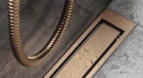 Rest - Unidrain Highline Ramme 700 mm h 10 mm Børstet kobber Rest - Unidrain Highline Ramme 700 mm h 10 mm Børstet kobber