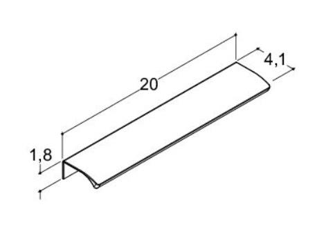 Dansani Ruler møbelgreb - 20 cm - Inox Dansani Ruler møbelgreb - 20 cm - Inox