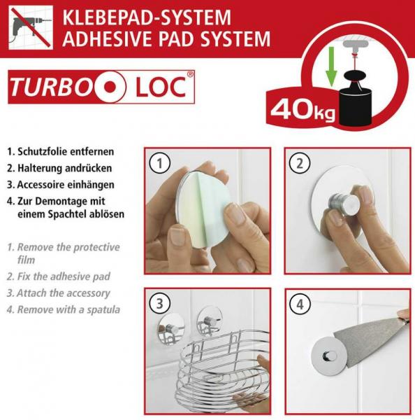 Wenko Orea håndklædestang 60 - Mat sort - Skruefri Wenko Orea håndklædestang 60 - Mat sort - Skruefri