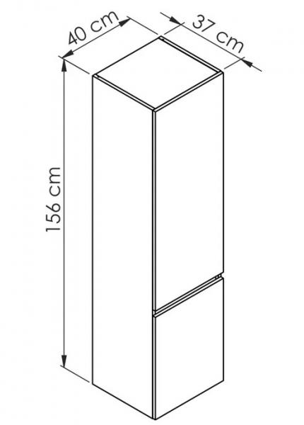 Allibert Lunik 40 højskab - Naturlig eg