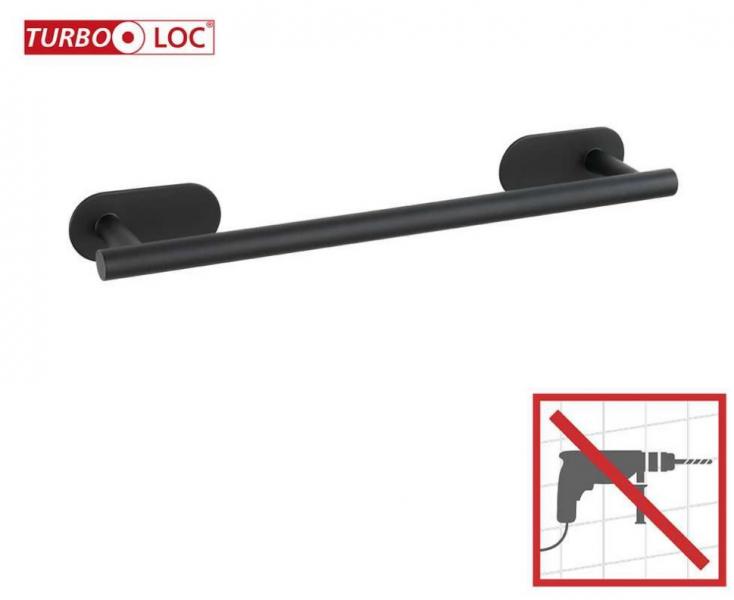 Wenko Orea håndklædestang 40 - Mat sort - Skruefri Wenko Orea håndklædestang 40 - Mat sort - Skruefri