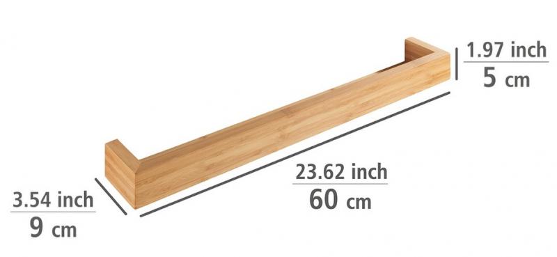 Wenko Bambusa væghylde 60 cm - Bambus Wenko Bambusa væghylde 60 cm - Bambus