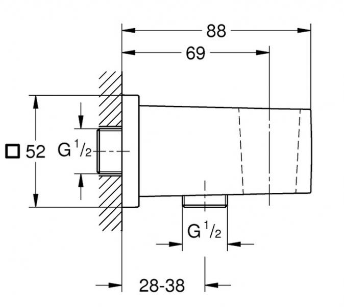 Grohe Euphoria Cube udløbsvinkel + holder Grohe Euphoria Cube udløbsvinkel + holder