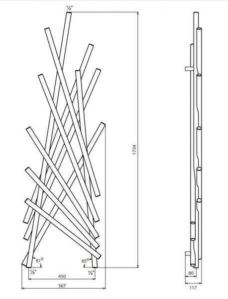Kriss Nature håndklædetørrer - 57x174 cm - Hvid Kriss Nature håndklædetørrer - 57x174 cm - Hvid