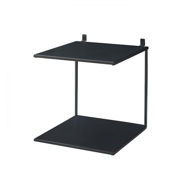 Sort dobbelt hylde til akustikpaneler - Vandret/lodret Sort dobbelt hylde til akustikpaneler - Vandret/lodret