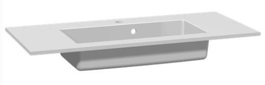 Dansani Minore 100 møbelvask - 1 hanehul Dansani Minore 100 møbelvask - 1 hanehul