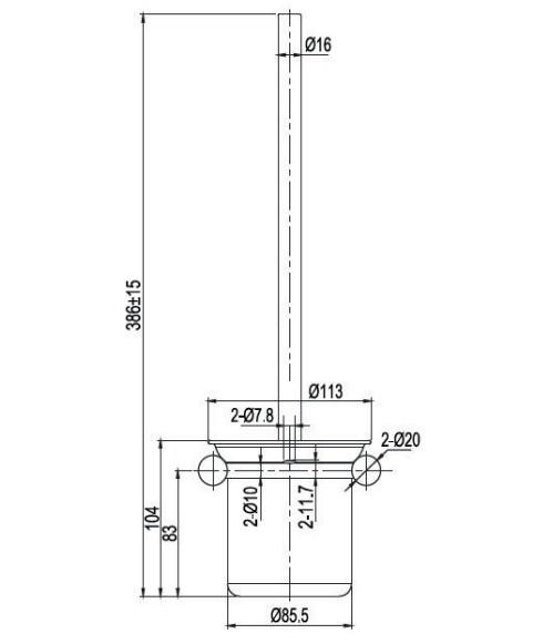 Primy Style Toiletbørste - Shadow Primy Style Toiletbørste - Shadow