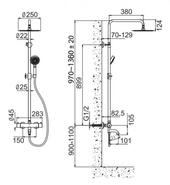 Primy Pleasure 3 kar/brusesystem - Rustfrit stål Primy Pleasure 3 kar/brusesystem - Rustfrit stål