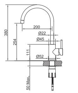 Primy Curve køkkenarmatur - Guld/Sand Primy Curve køkkenarmatur - Guld/Sand