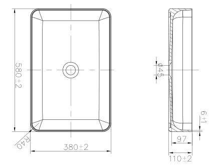 Primy S2 57 fritstående bowlevask - Uden overløb - Hvid mat Primy S2 57 fritstående bowlevask - Uden overløb - Hvid mat